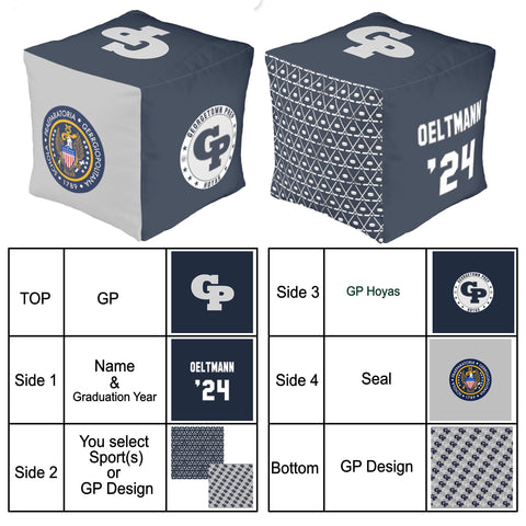Georgetown Prep Ottoman