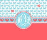 Crab Monogram Blankets