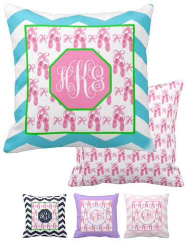 Ballet Monogram Pillows