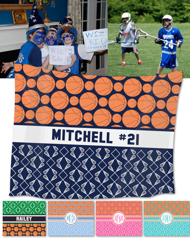 Multi-Sport:  Basketball & Lacrosse Blankets