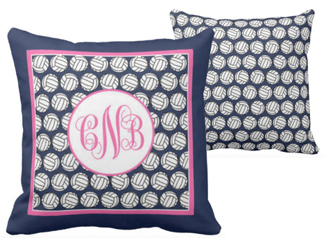 Volleyball Monogram Pillows