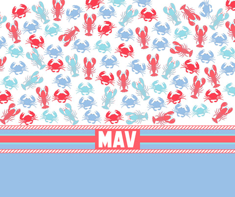 Crab & Lobster Personalized Blanket
