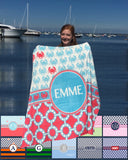 Crab Monogram Blankets