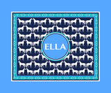 Horseback Riding Monogram Blankets