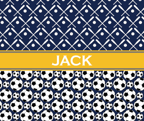 Multi-Sport:  Baseball & Soccer Blanket