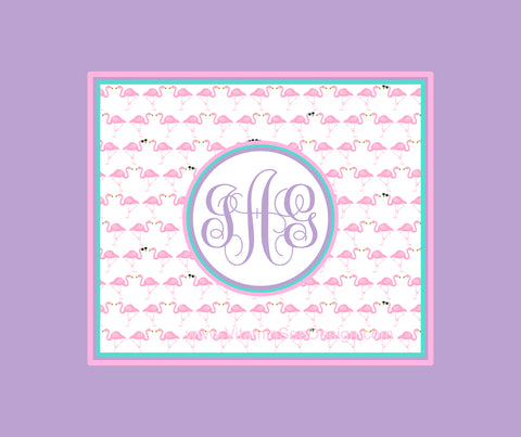 Flamingo Monogram Blankets