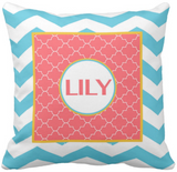 Chevron & Moroccan Monogram Pillows