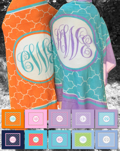 Moroccan Monogram Blankets