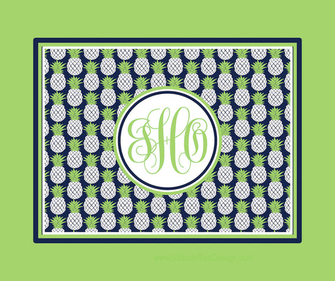 Pineapple Monogram Blankets
