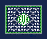 Horseback Riding Monogram Blankets