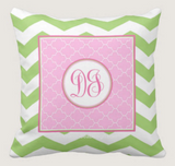 Chevron & Moroccan Monogram Pillows
