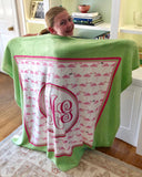 Flamingo Monogram Blankets