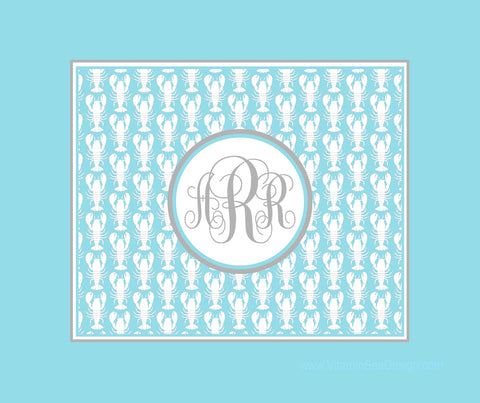 Lobster Monogram Blankets