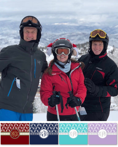 Skiing Blanket (Monogram)
