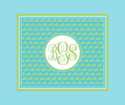 Turtle Monogram Blankets