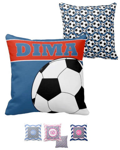 Soccer Monogram Pillows
