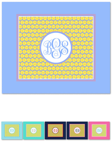 Softball Monogram Blankets
