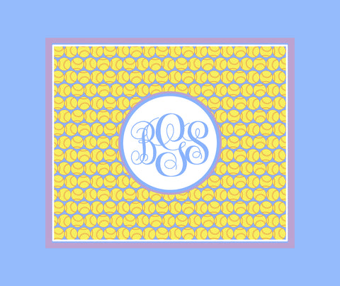 Softball Monogram Blankets