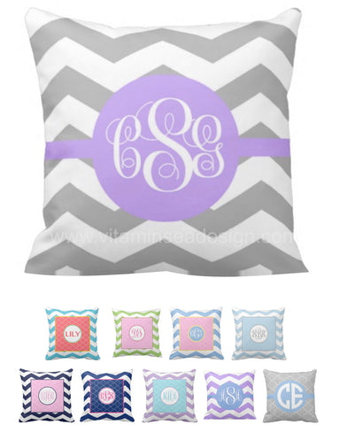 Chevron & Moroccan Monogram Pillows