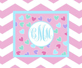 Heart Monogram Blanket