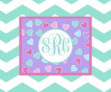 Heart Monogram Blanket