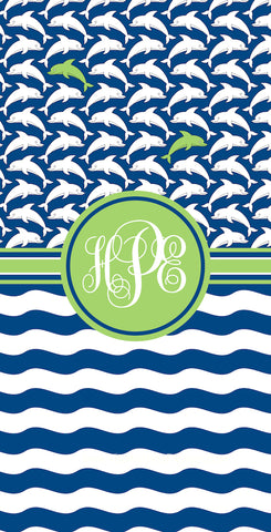 Dolphin Monogram Beach Towels