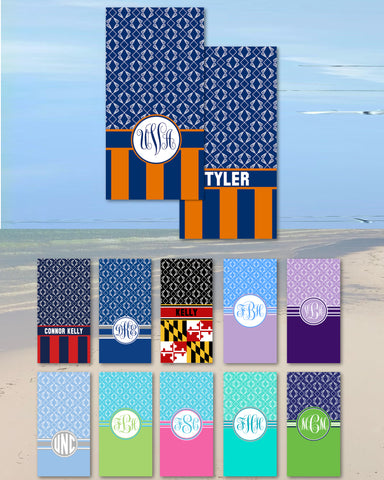 Lacrosse Personalized Beach Towels