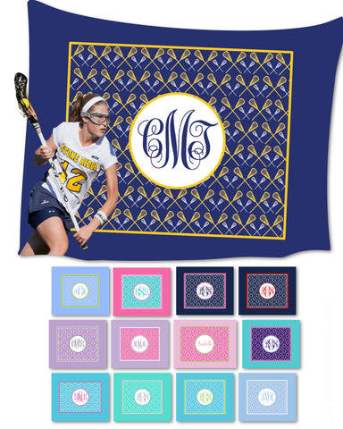 Lacrosse Monogram Blankets