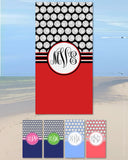 Volleyball Monogram Beach Towels